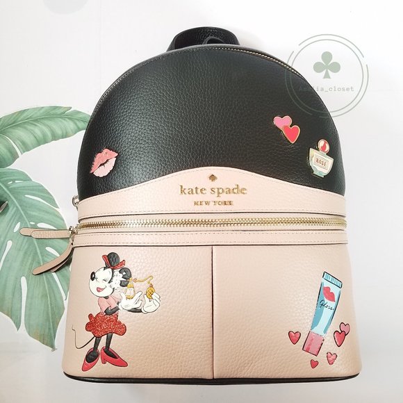 MAKE AN OFFER NWT Kate Spade New York Minnie Mouse Medium Leather Backpack KSNY